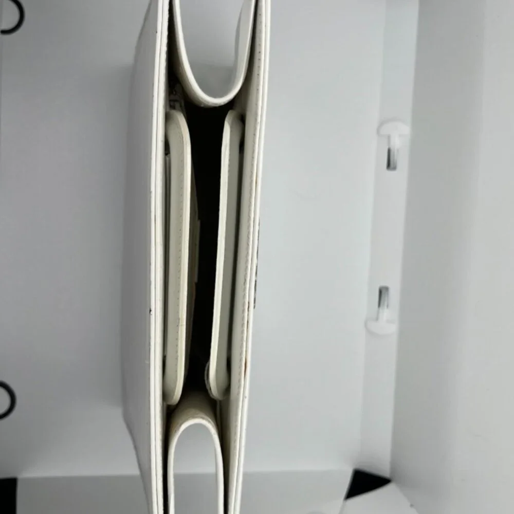 Gucci White Leather Handbag Retractable Handles RARE - Picture 5 of 5